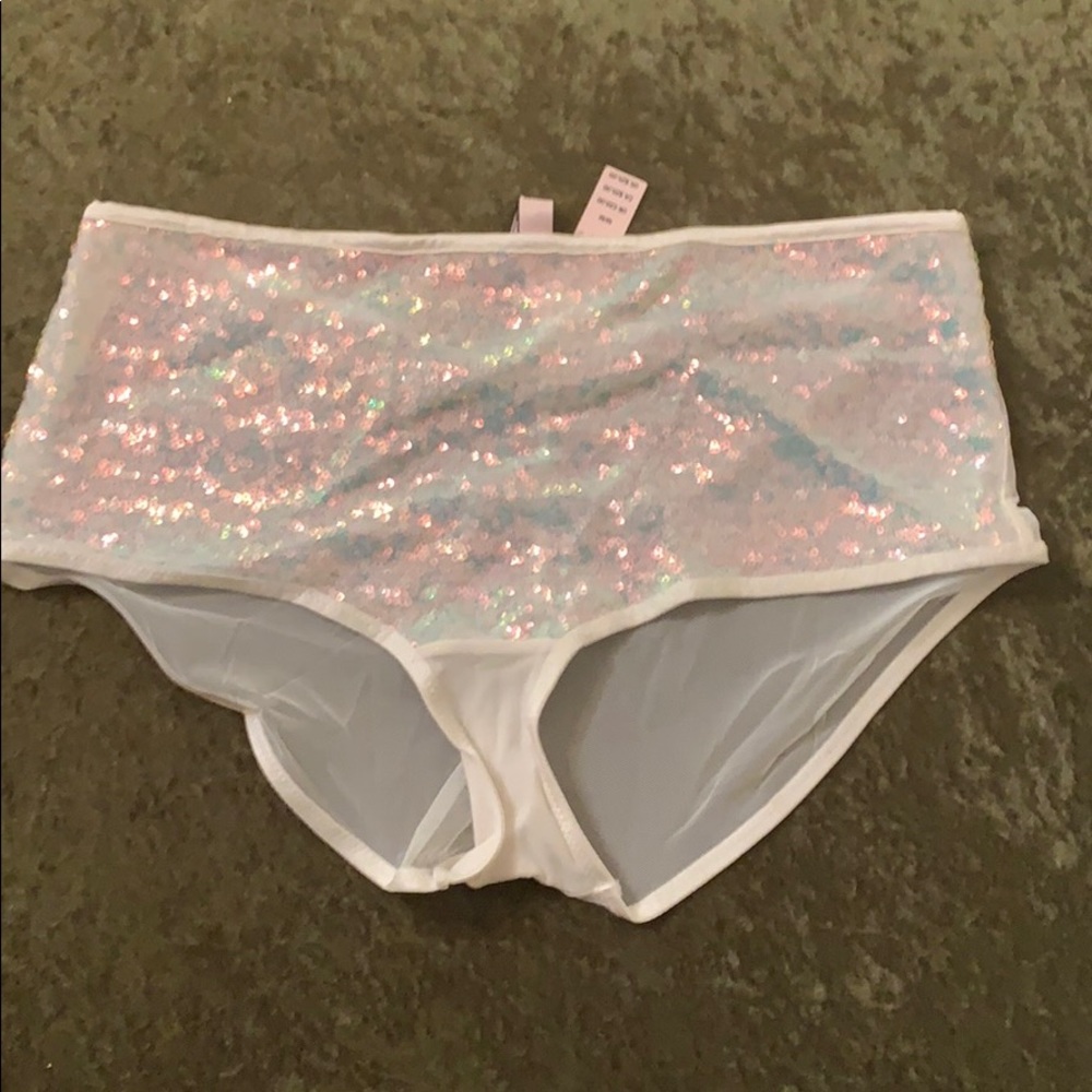 White Victoria Secret Sequence Panties